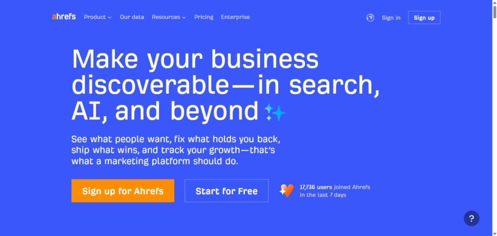 Ahrefs is a E-commerce SEO Tool.